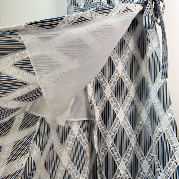 Sandro Dress Illa Cold Shoulder Midi Striped Lace Size EU 36 US 0/2 - Picture 10 of 12